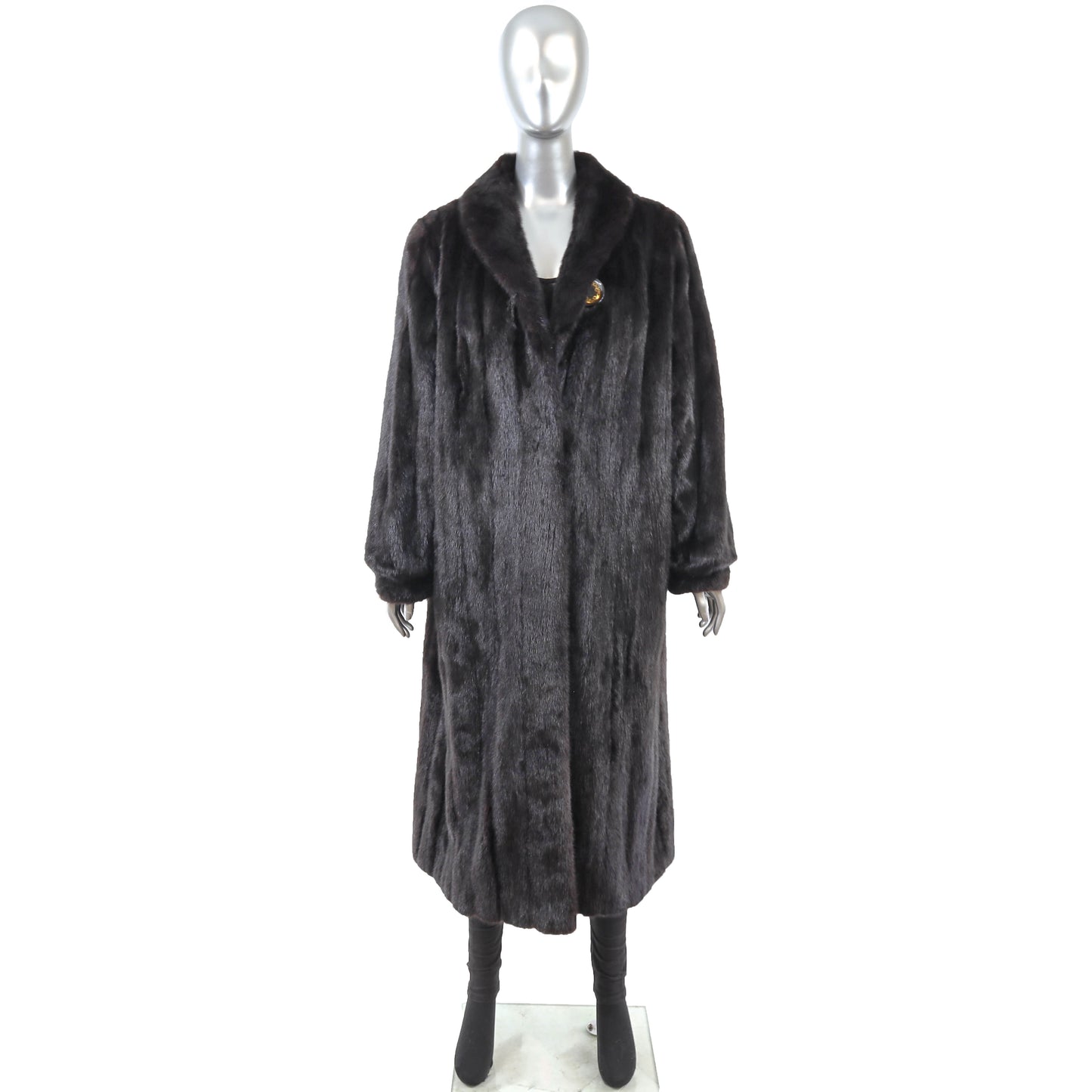 Black Mink Coat- Size XL