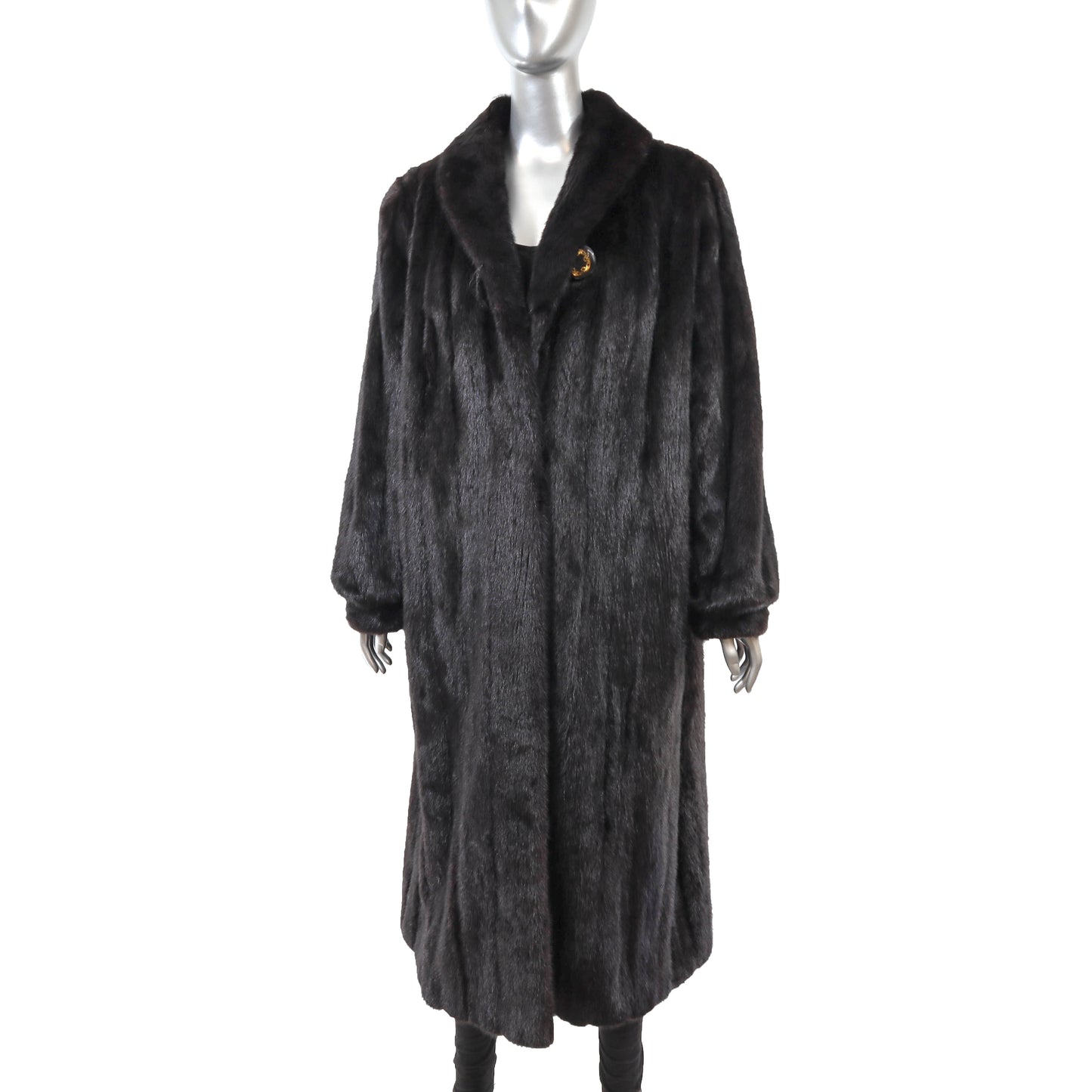 Black Mink Coat- Size XL