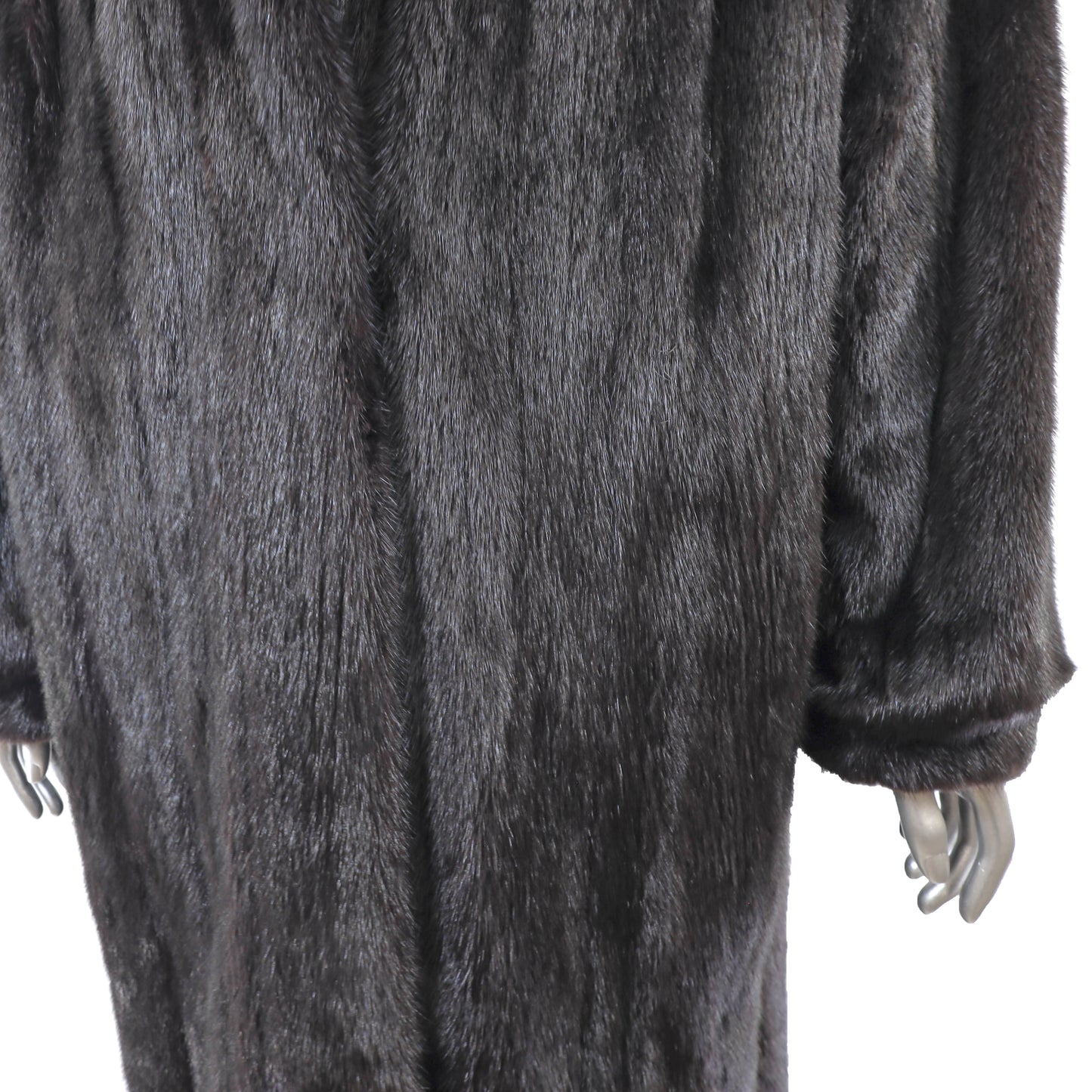Black Mink Coat- Size XL