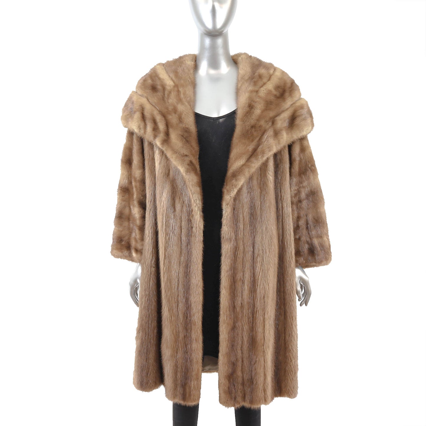 Light Brown Mink Coat- Size XL