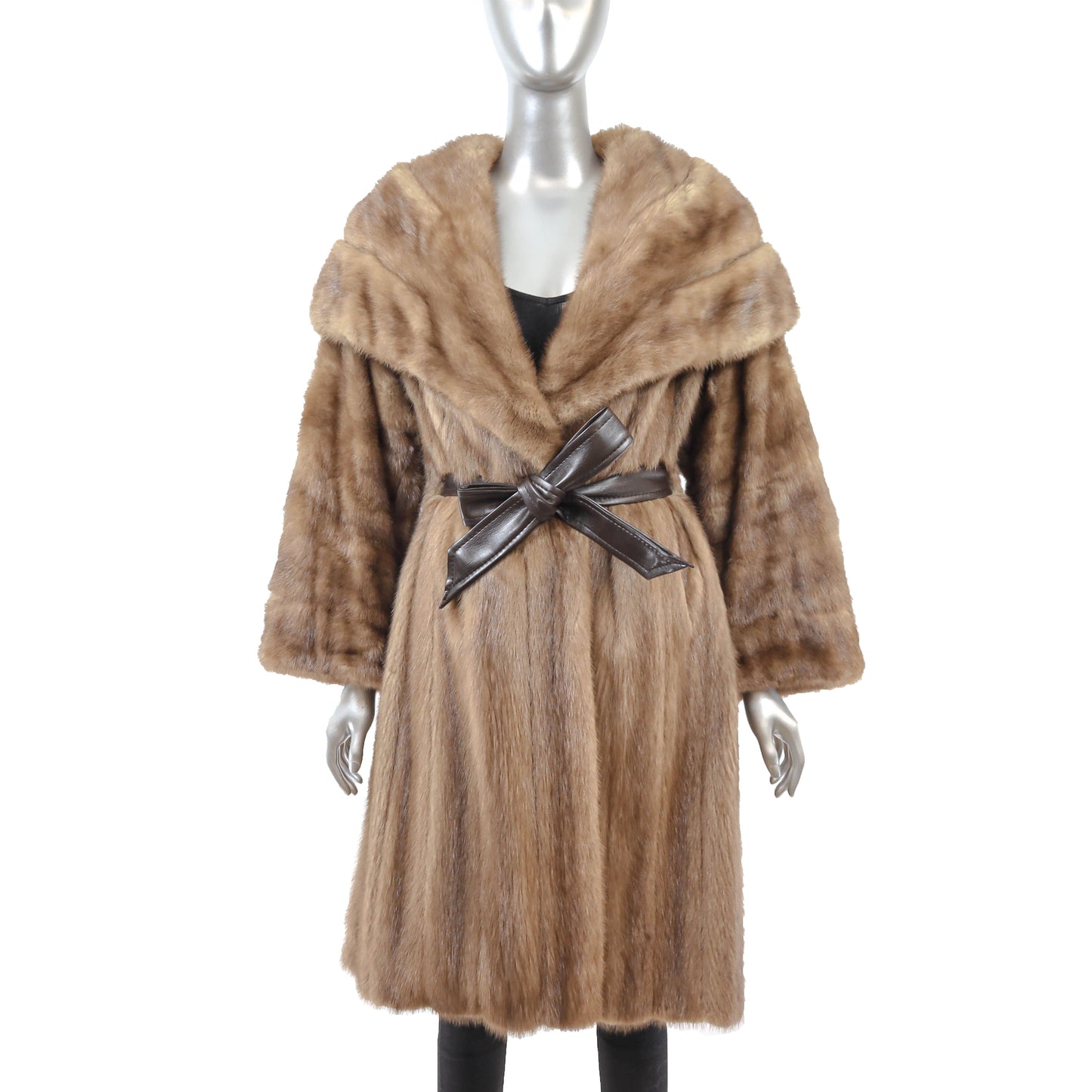Light Brown Mink Coat- Size XL