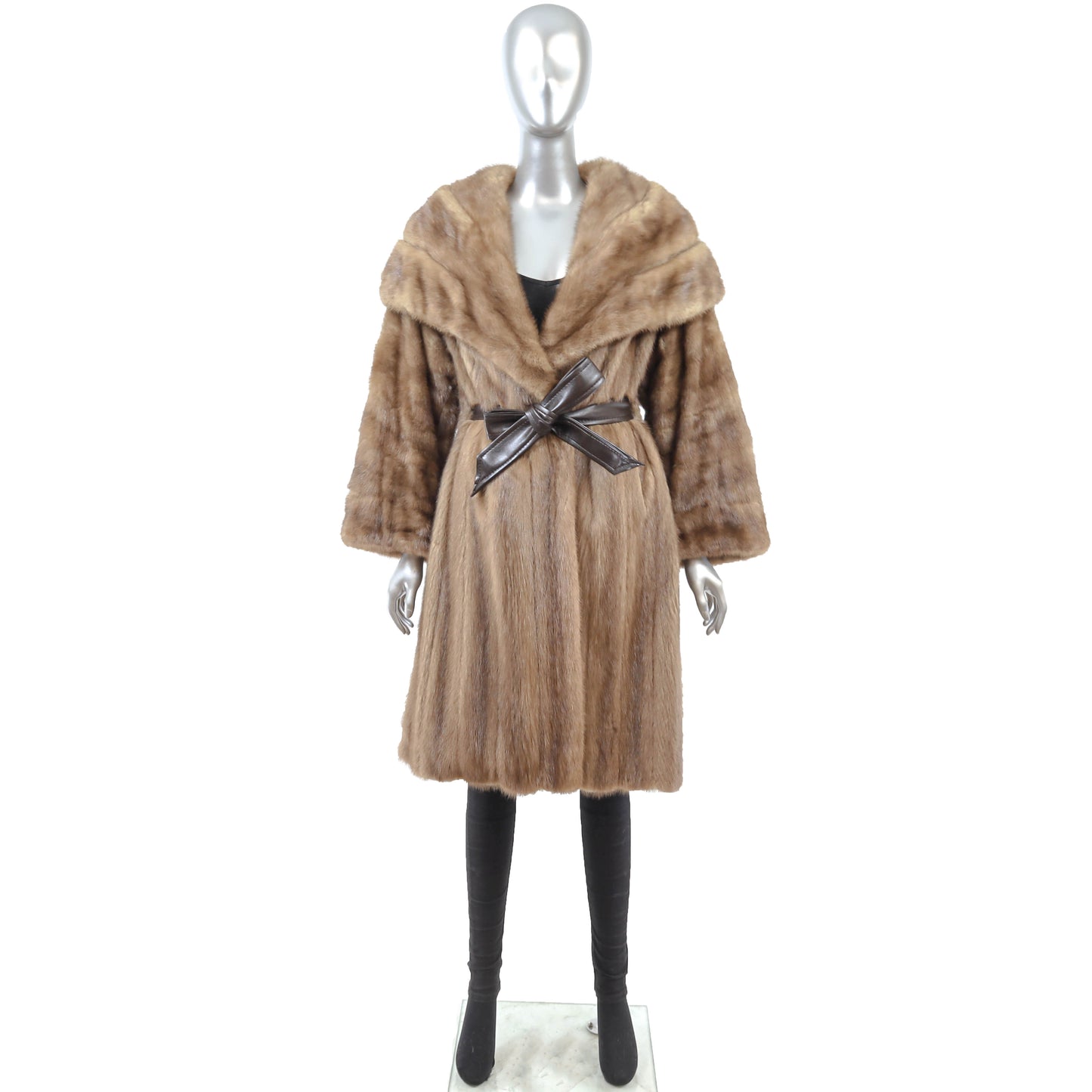 Light Brown Mink Coat- Size XL