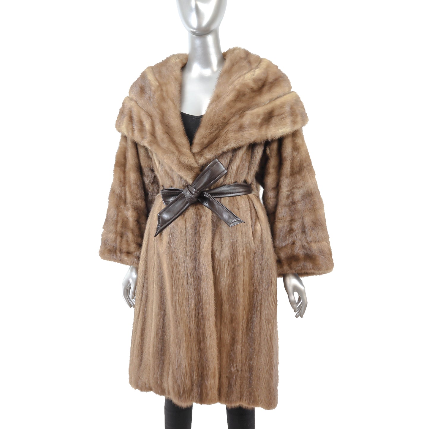 Light Brown Mink Coat- Size XL