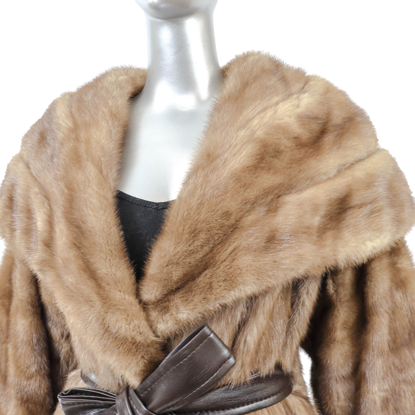 Light Brown Mink Coat- Size XL