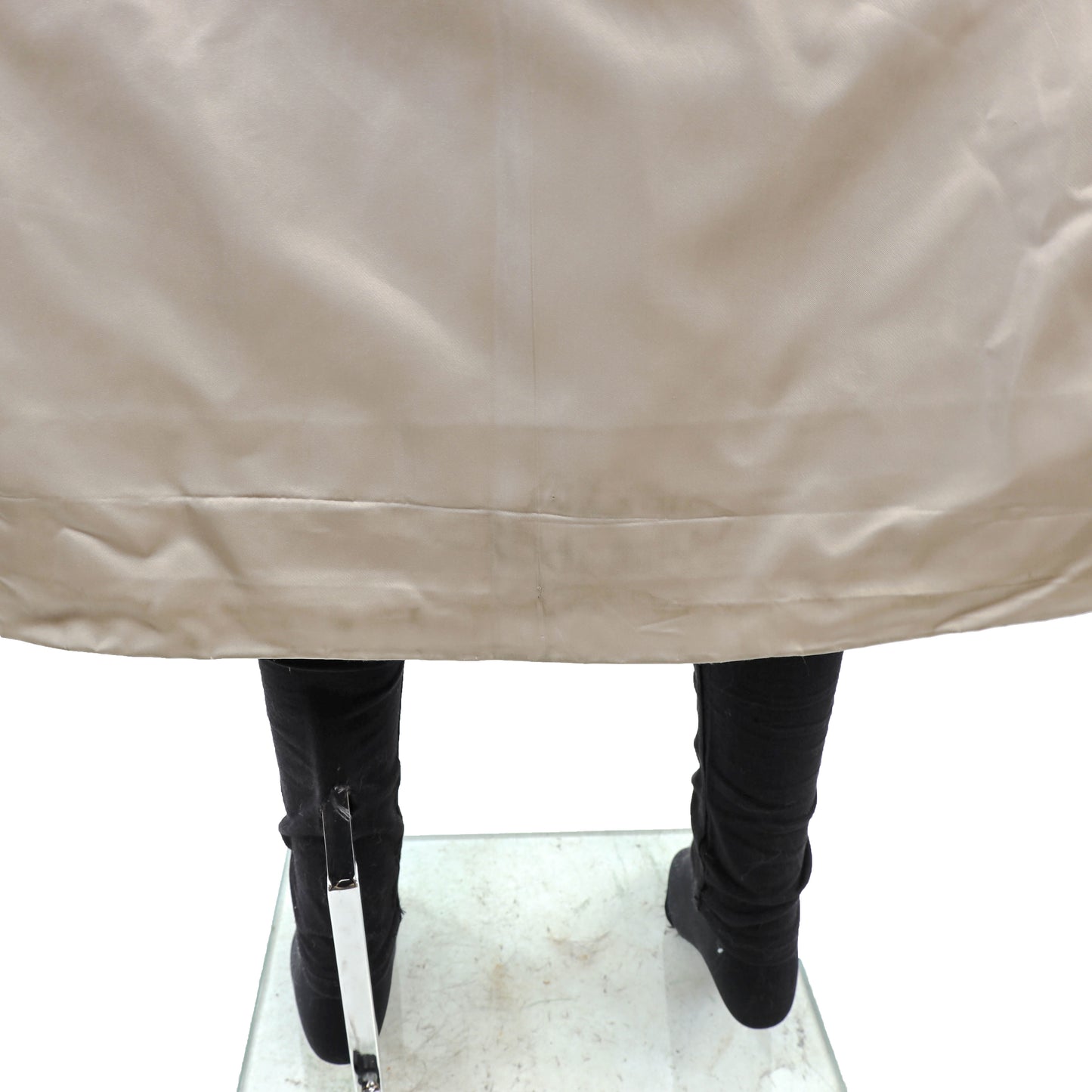 White Mink Coat with Fox Tuxedo- Size M
