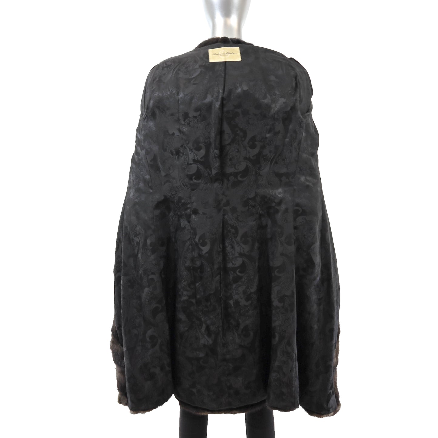 Hooded Horizontal Mink Coat- Size S