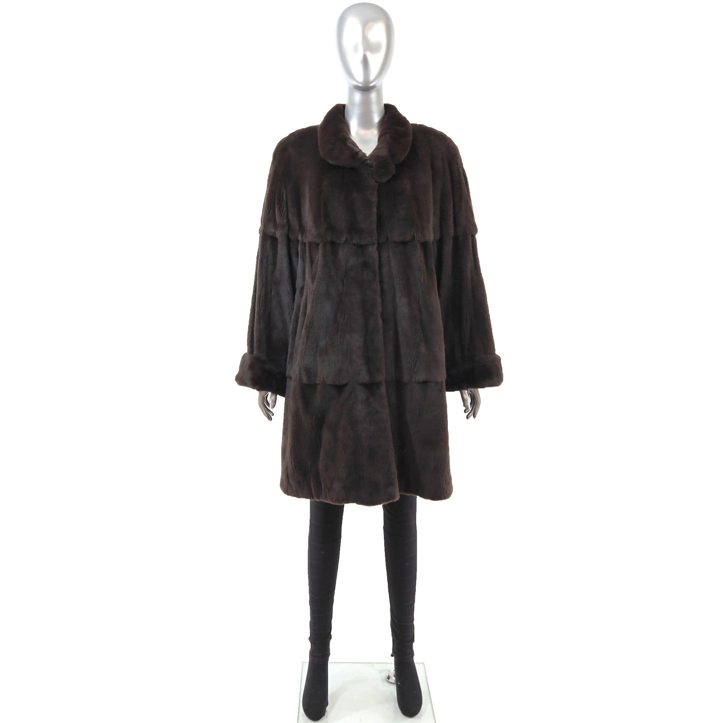 Birger Christensen/ Saks Fifth Avenue Sheared Mink 3/4 Coat- Size L-XL