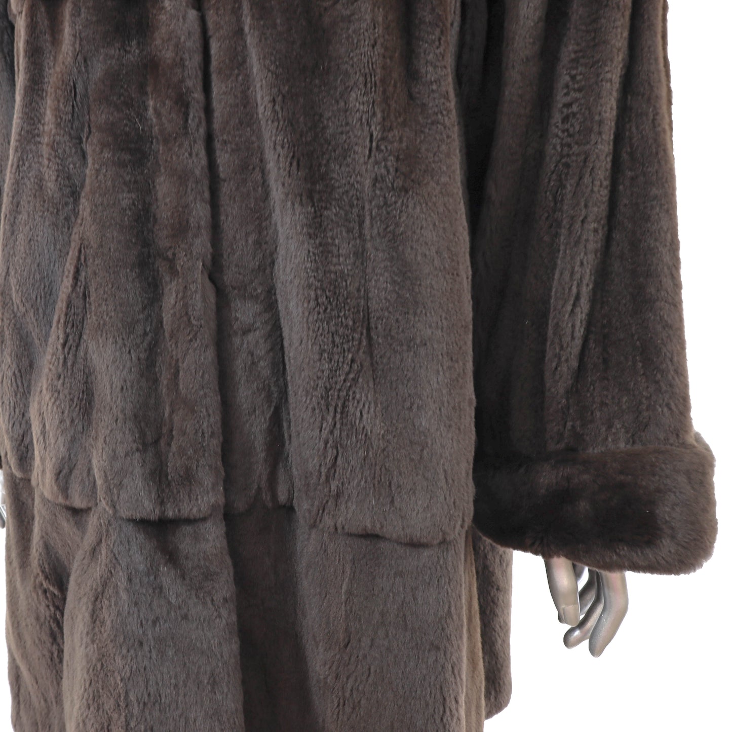 Birger Christensen/ Saks Fifth Avenue Sheared Mink 3/4 Coat- Size L-XL