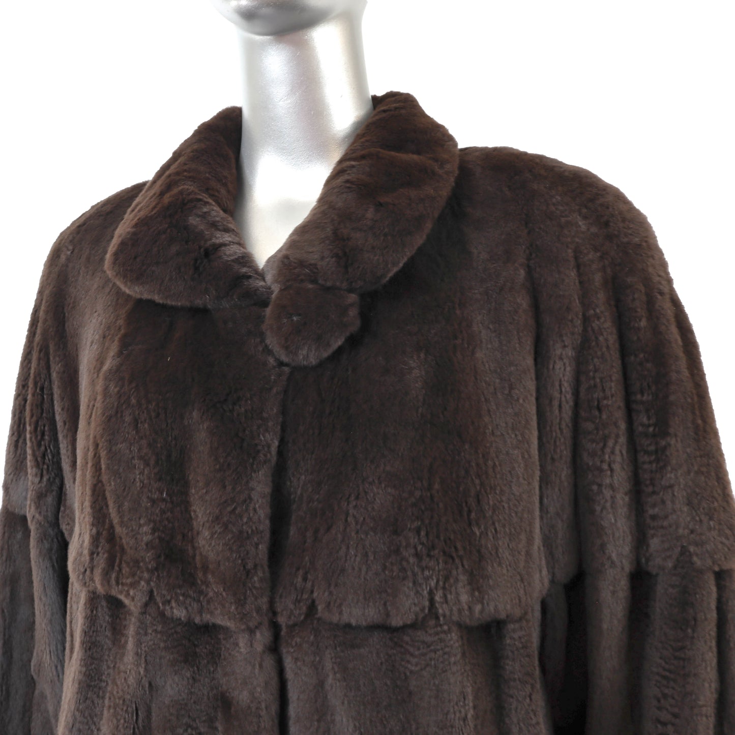 Birger Christensen/ Saks Fifth Avenue Sheared Mink 3/4 Coat- Size L-XL