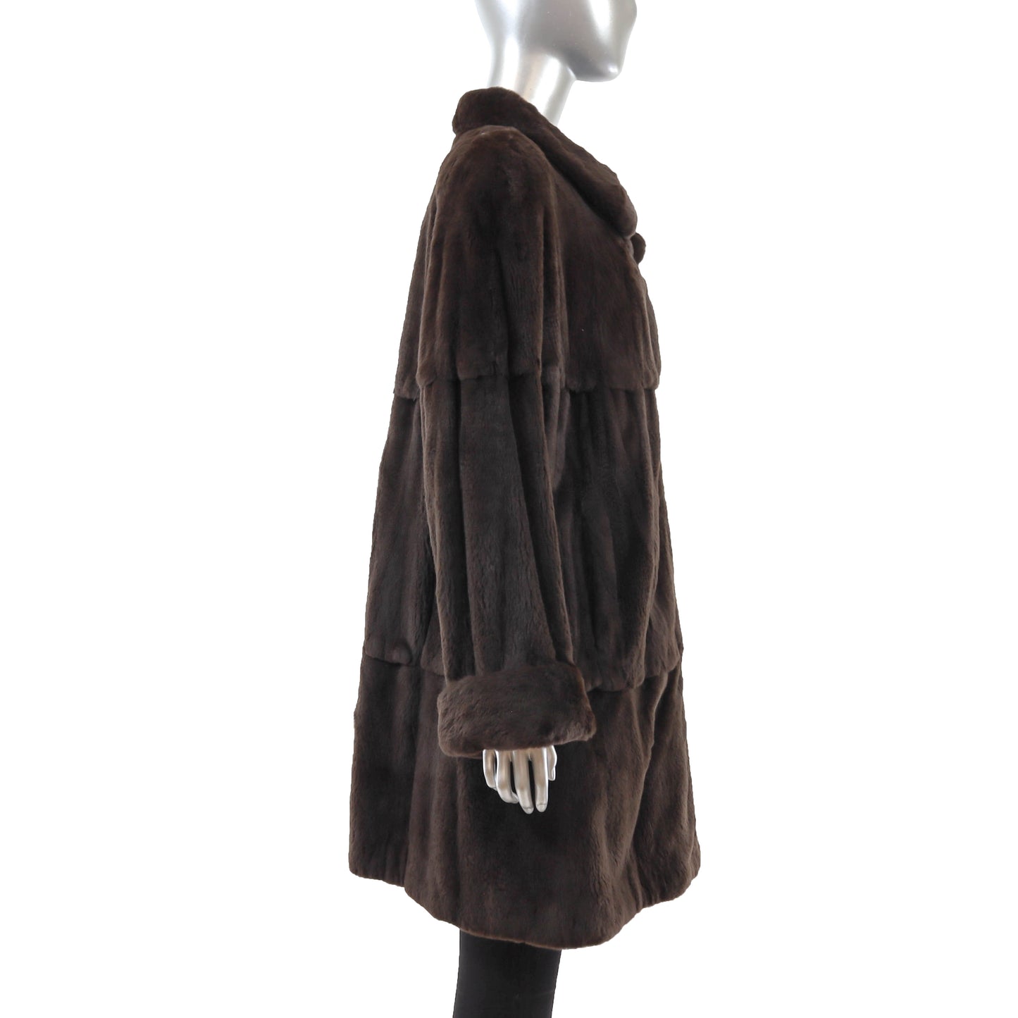 Birger Christensen/ Saks Fifth Avenue Sheared Mink 3/4 Coat- Size L-XL