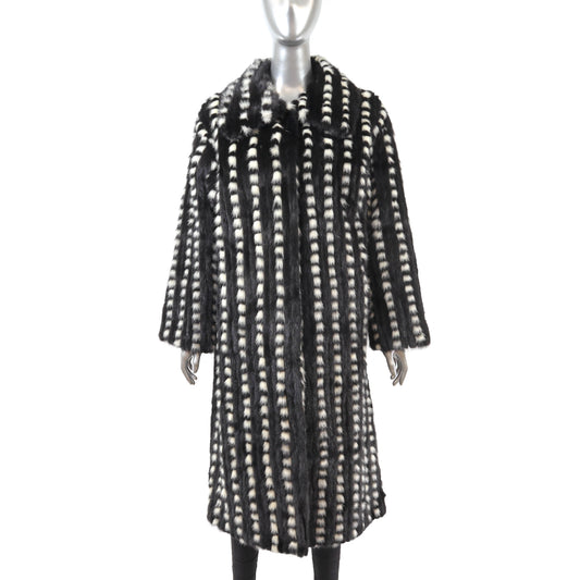 Multicolor Mink Coat- Size L-XL