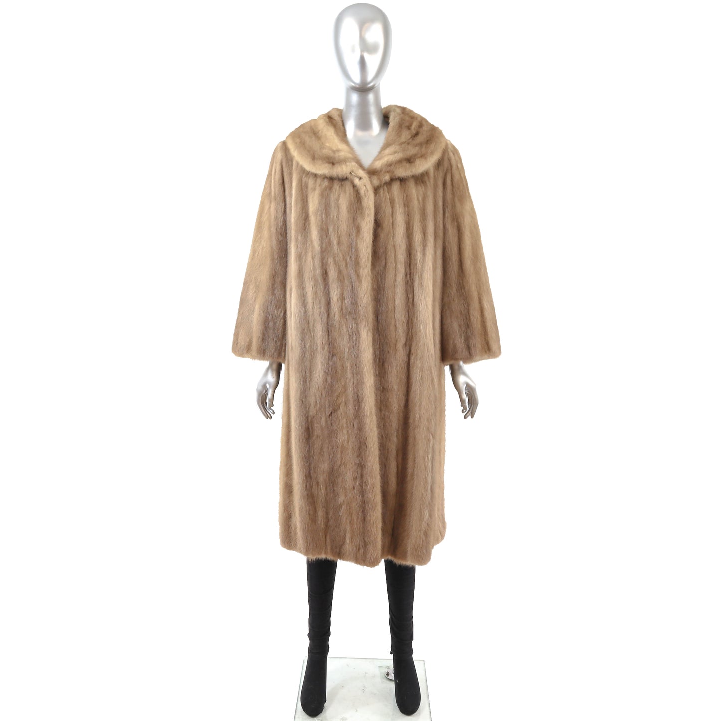 Light Brown Mink Coat- Size XL
