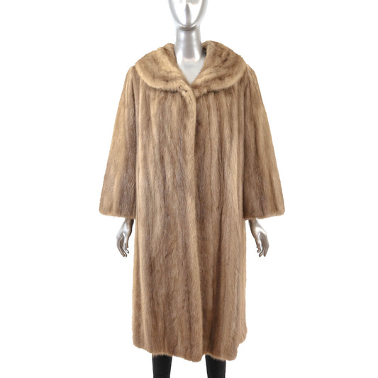Light Brown Mink Coat- Size XL