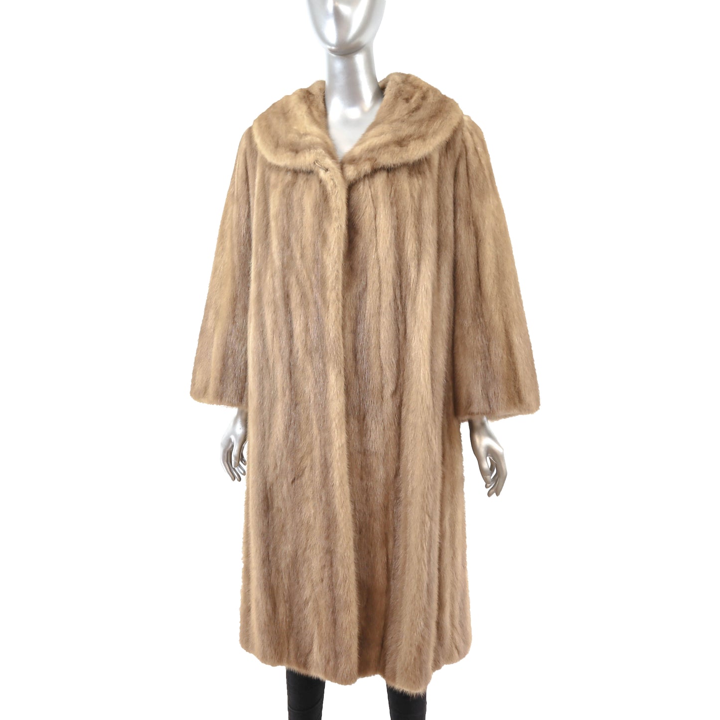 Light Brown Mink Coat- Size XL