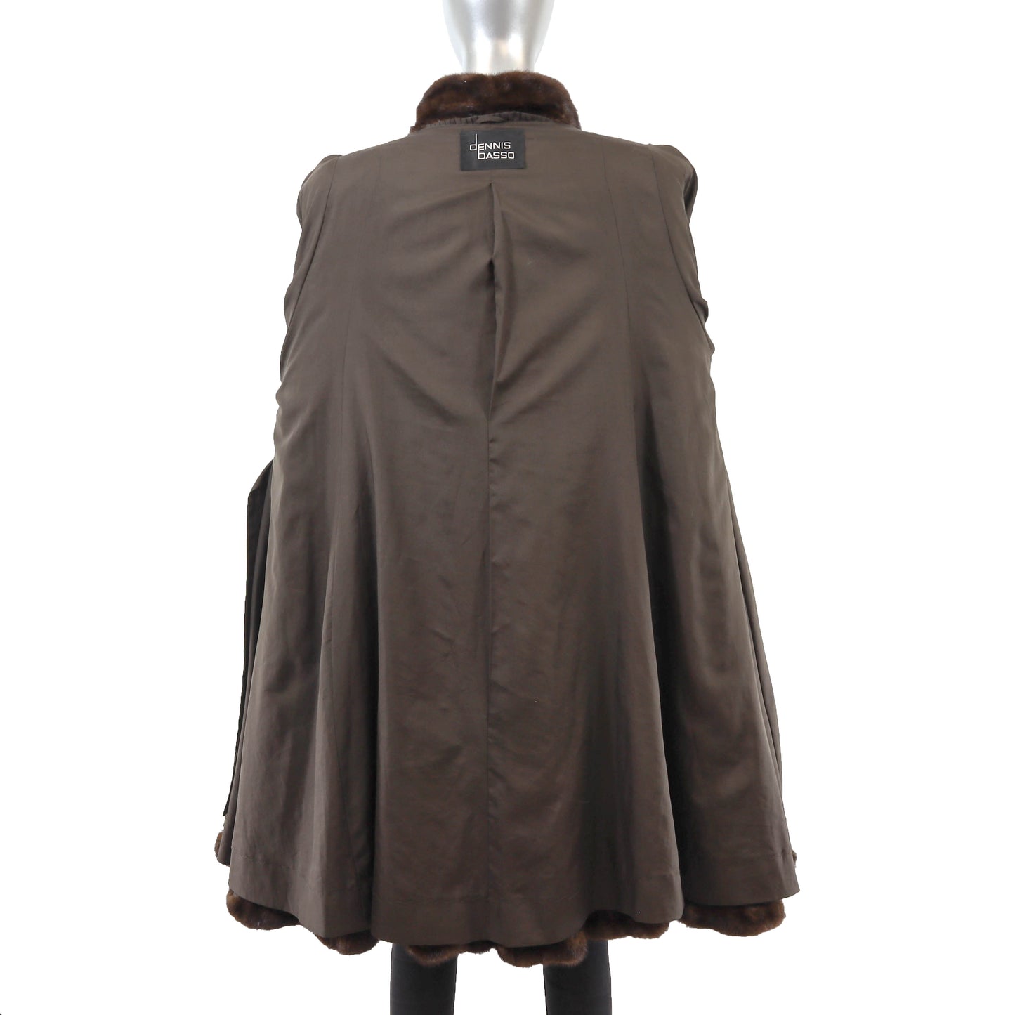 Dennis Basso Brown Mink Swing Coat- Size XL