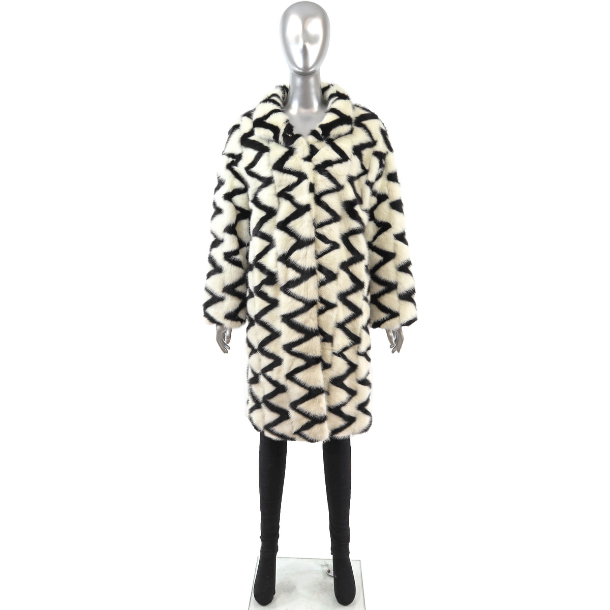 Multicolor Mink Coat- Size L