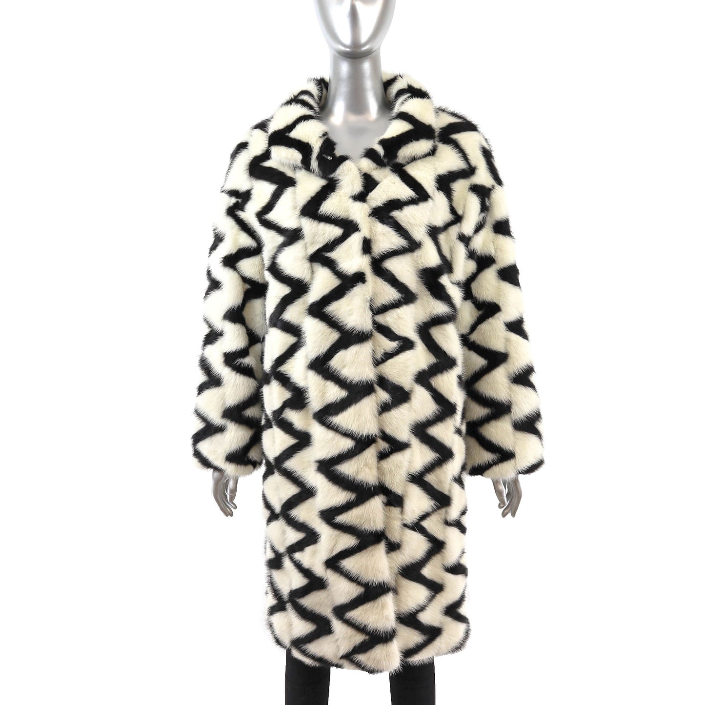 Multicolor Mink Coat- Size L