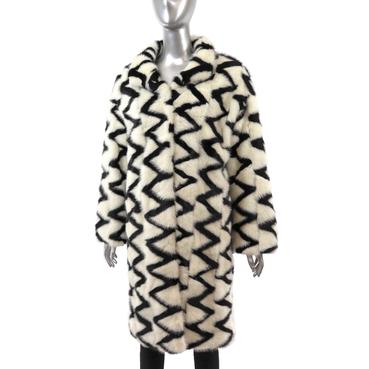 Multicolor Mink Coat- Size L
