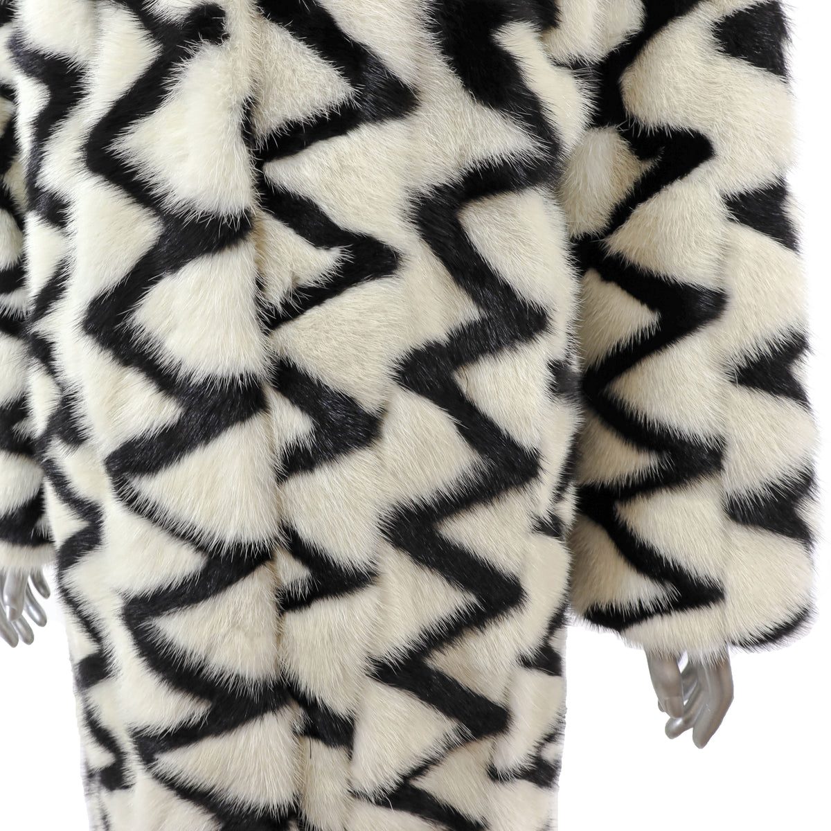 Multicolor Mink Coat- Size L