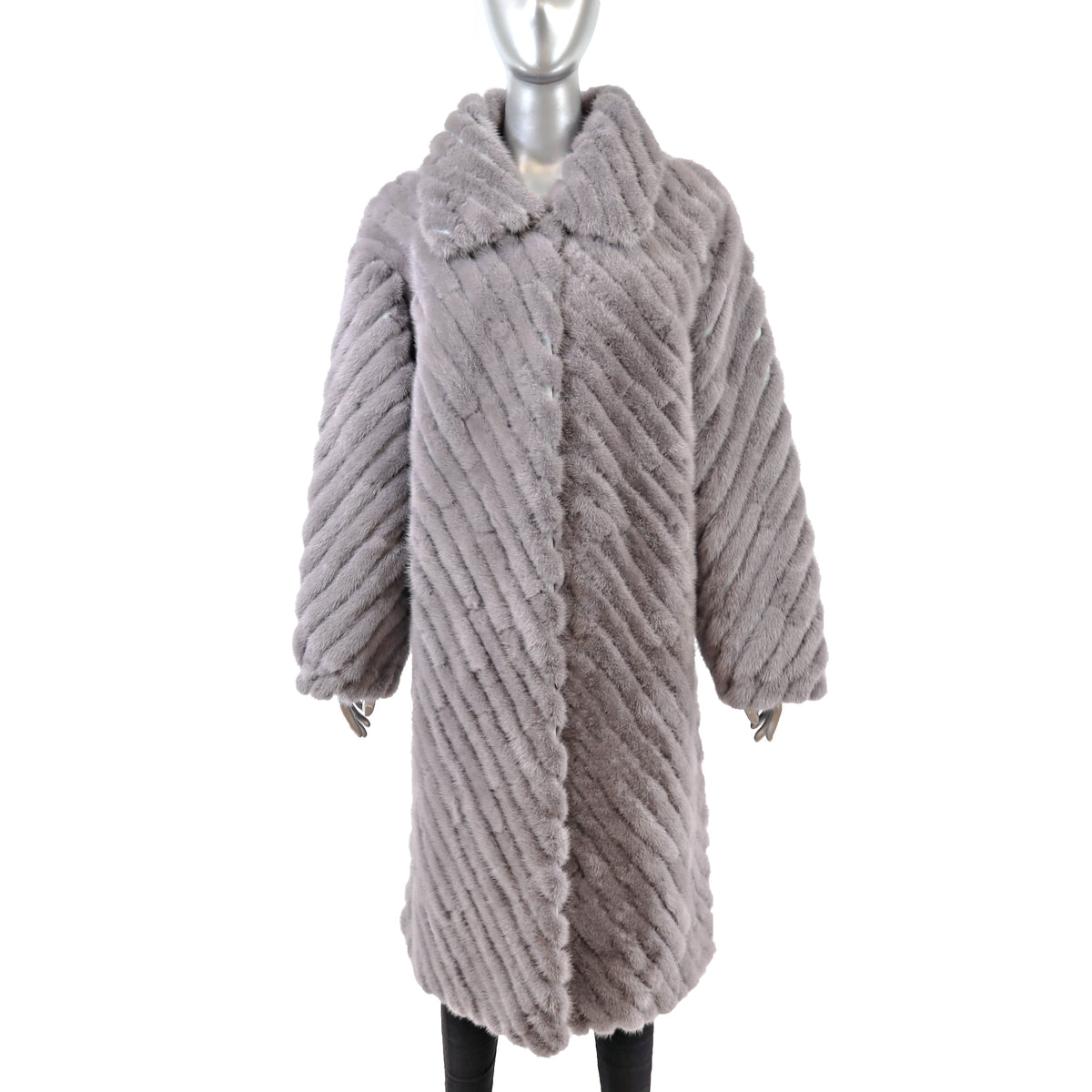 Grey Mink Coat- Size L