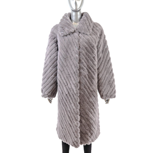 Grey Mink Coat- Size L