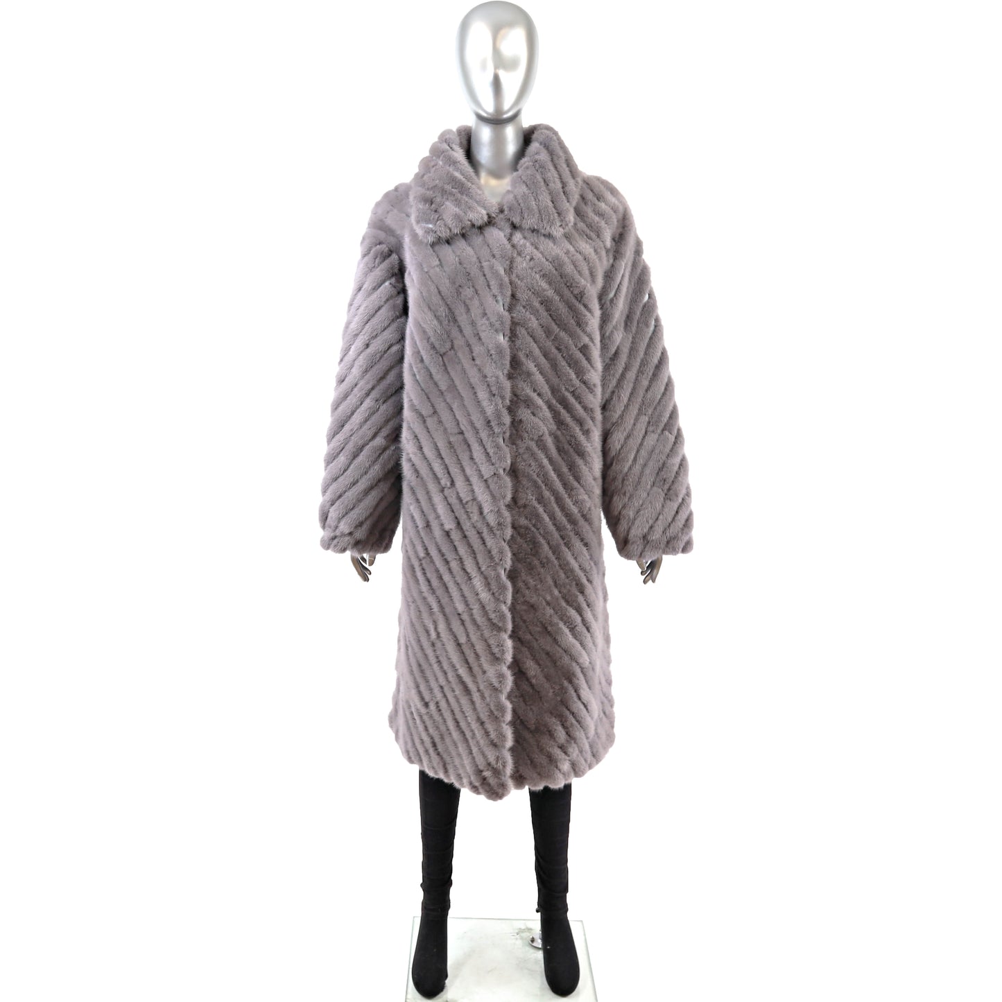Grey Mink Coat- Size L