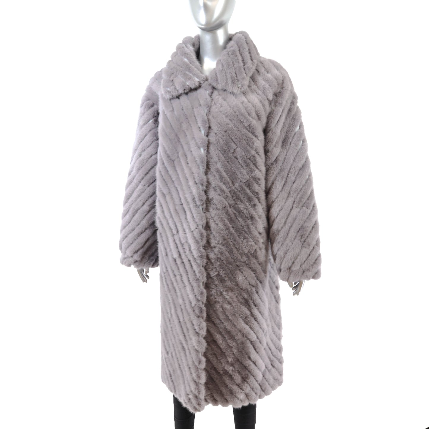Grey Mink Coat- Size L