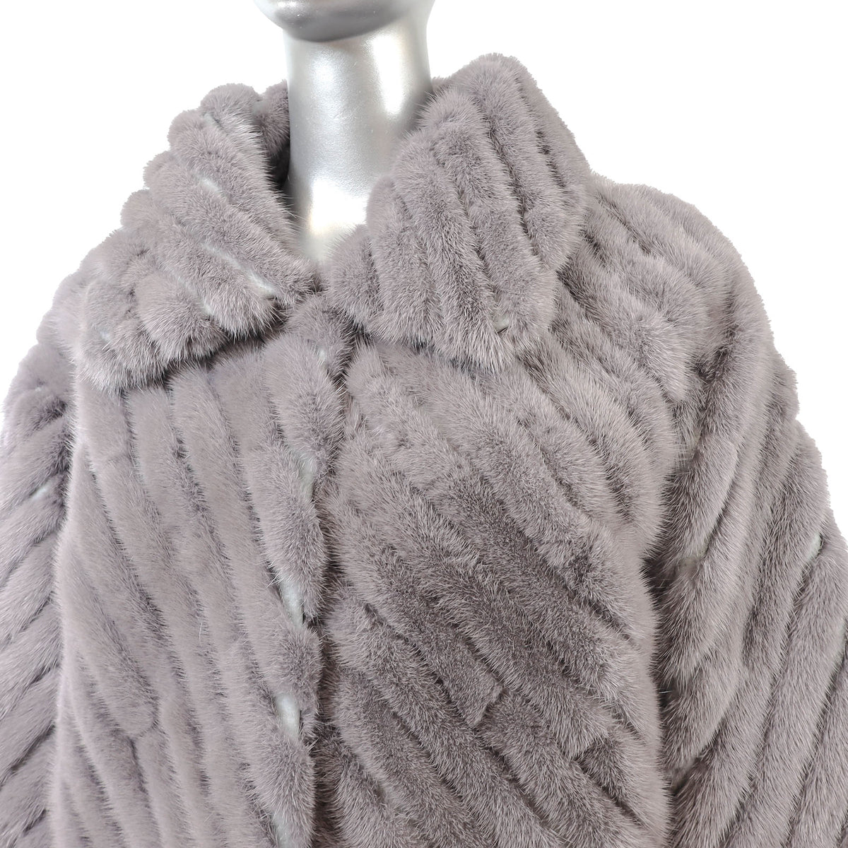 Grey Mink Coat- Size L