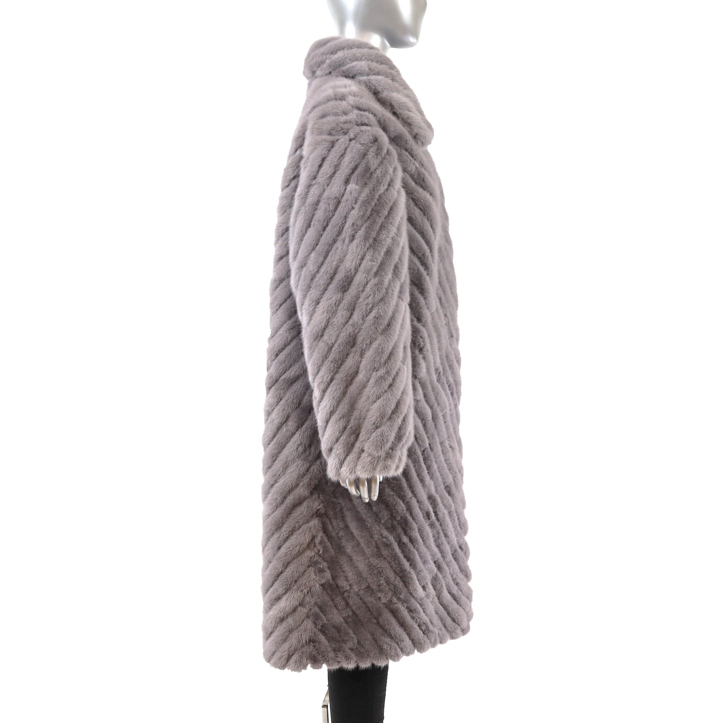 Grey Mink Coat- Size L