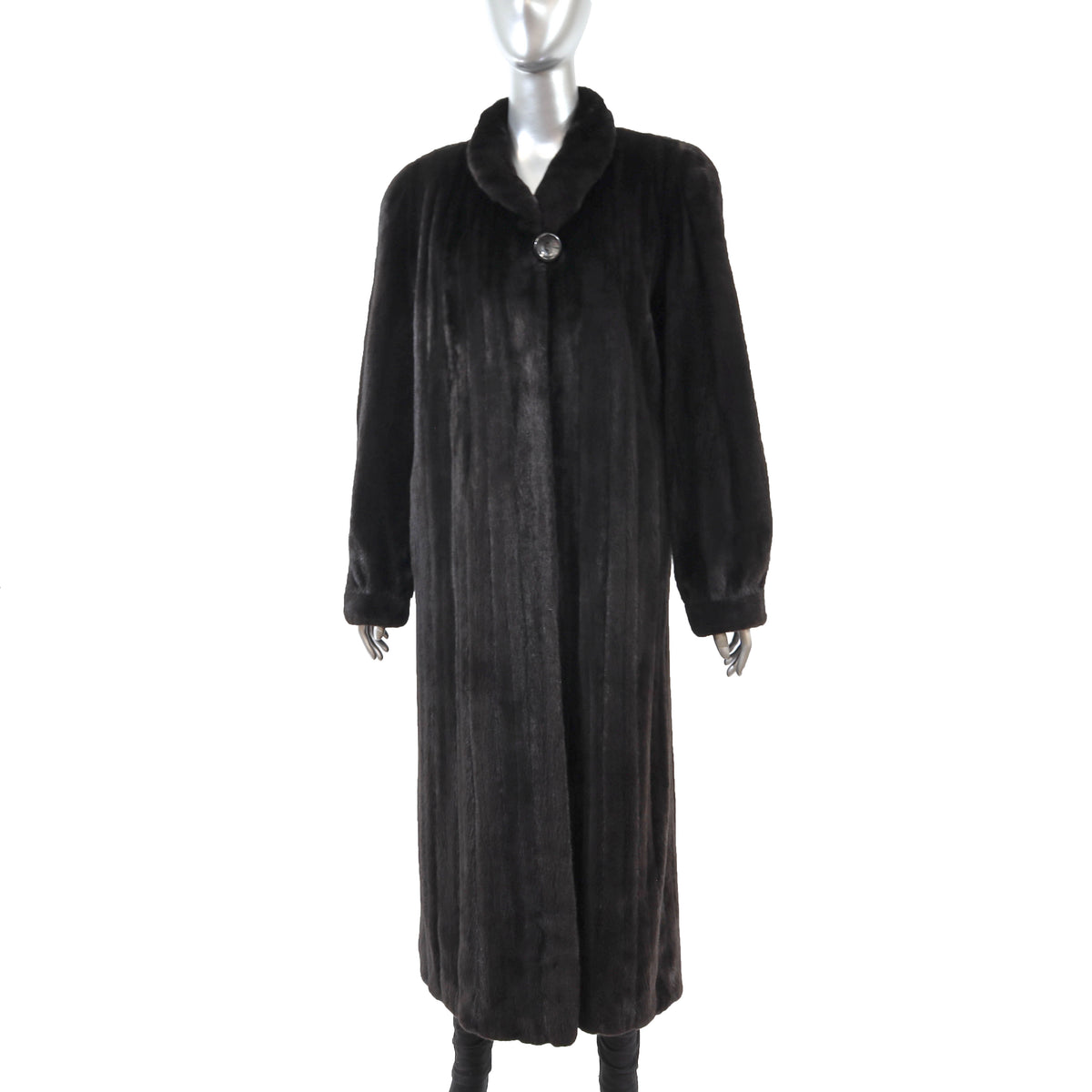 Black Mink Coat- Size M