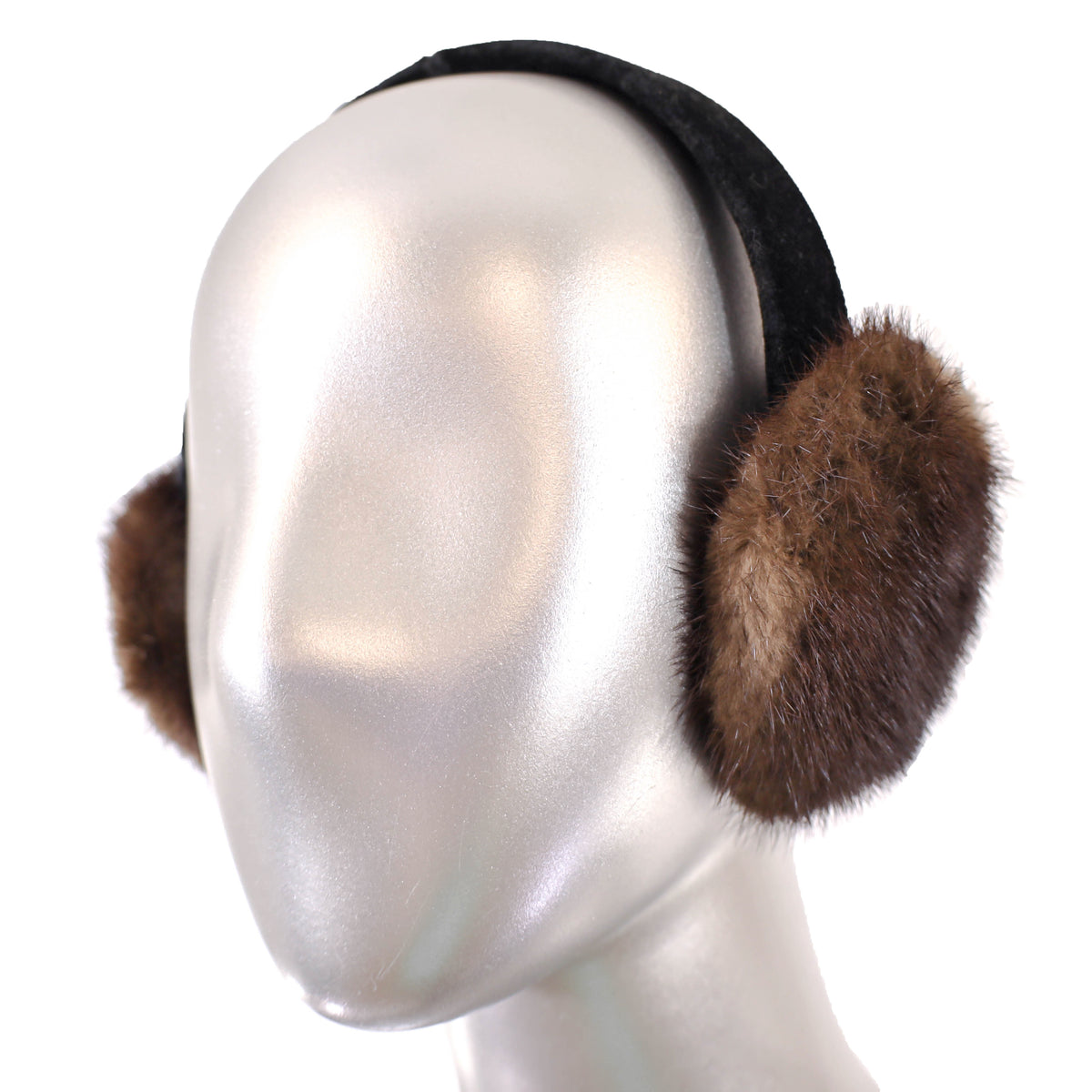 Brown Mink Coat with Matching Earmuff- Size XL