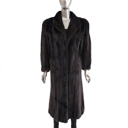 Dark Brown Mink Coat- Size M