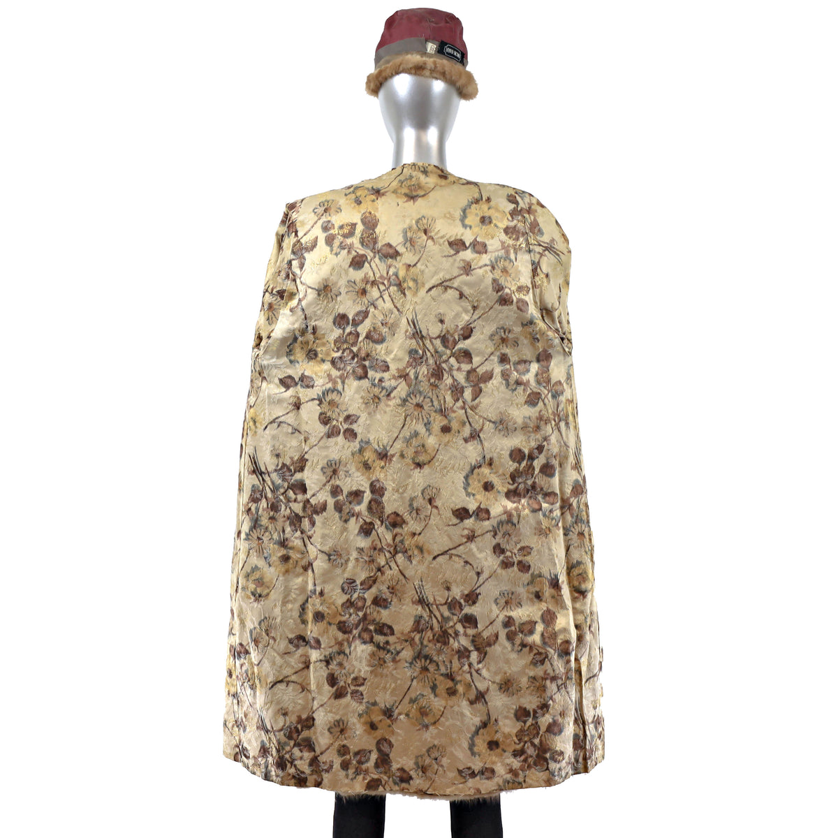 Light Brown Mink Coat with Matching Hat- Size M