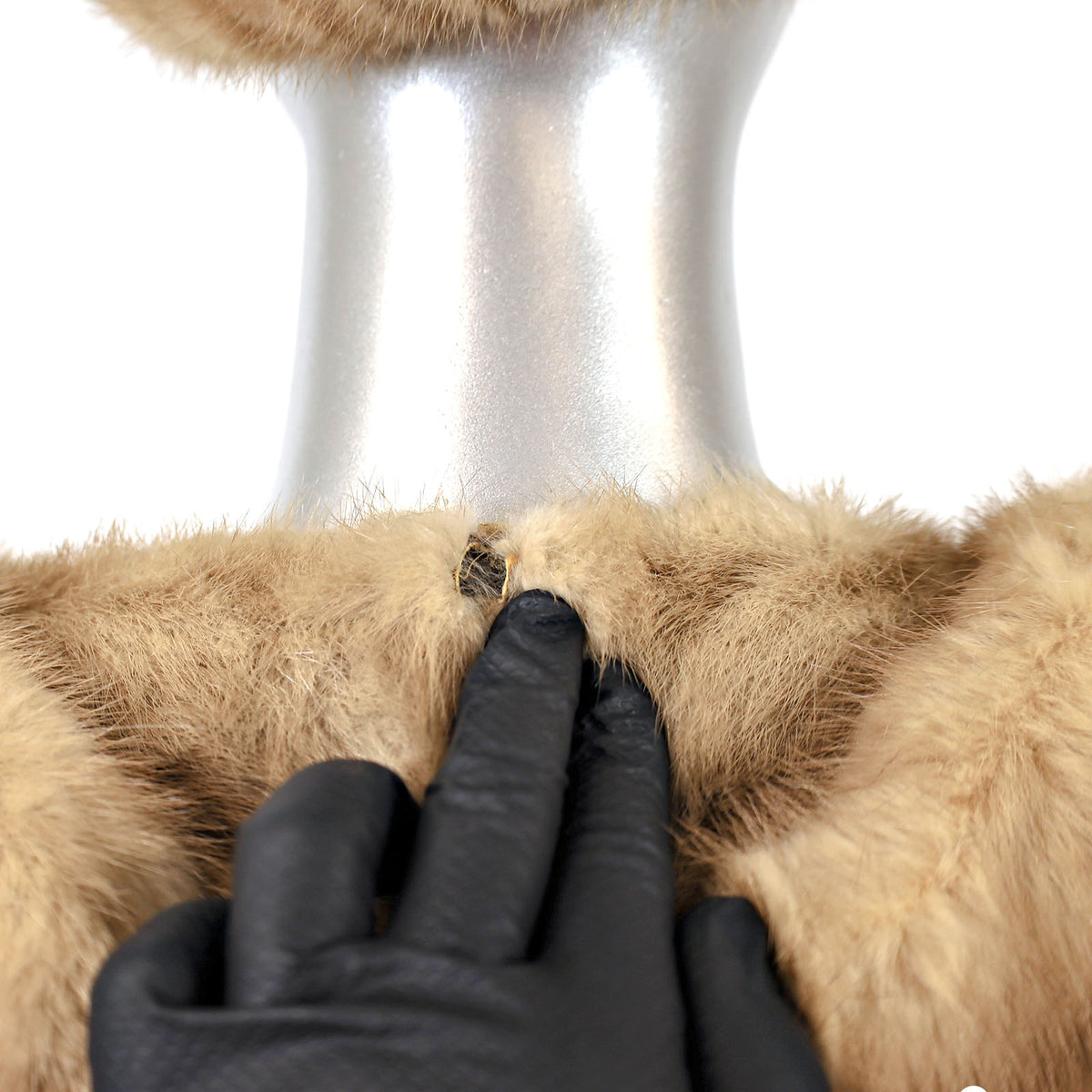 Light Brown Mink Coat with Matching Hat- Size M