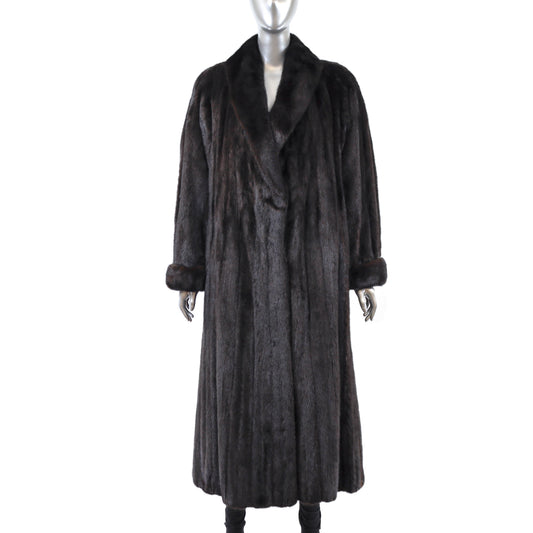 Dark Brown Mink Coat- Size XXL