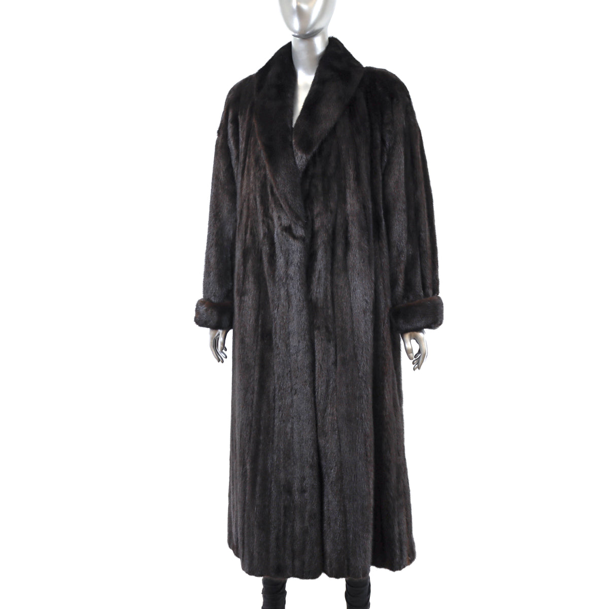 Dark Brown Mink Coat- Size XXL