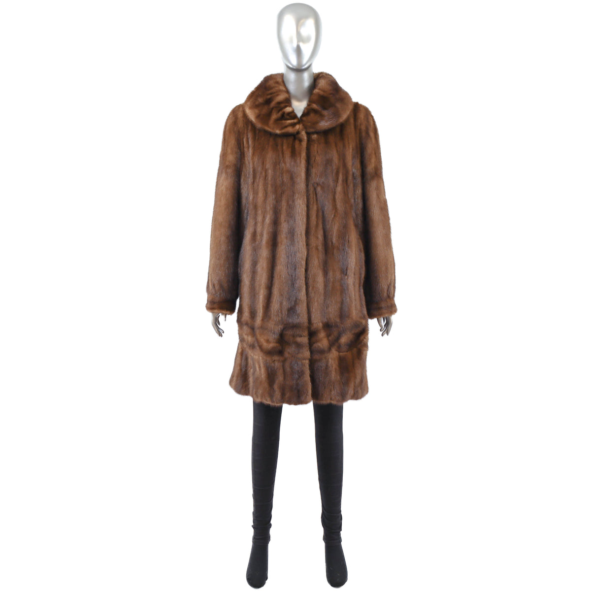 Brown Mink Coat- Size M
