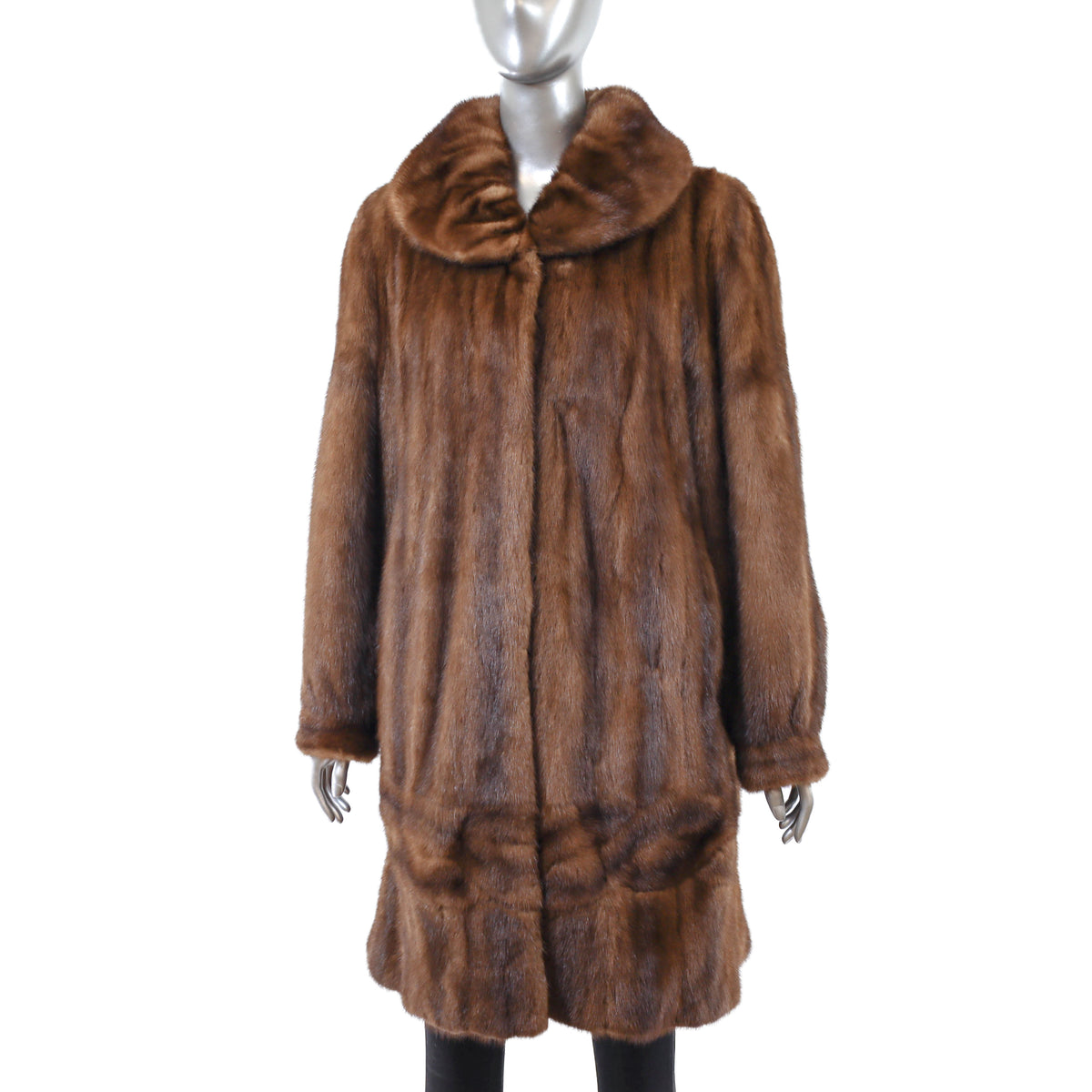 Brown Mink Coat- Size M