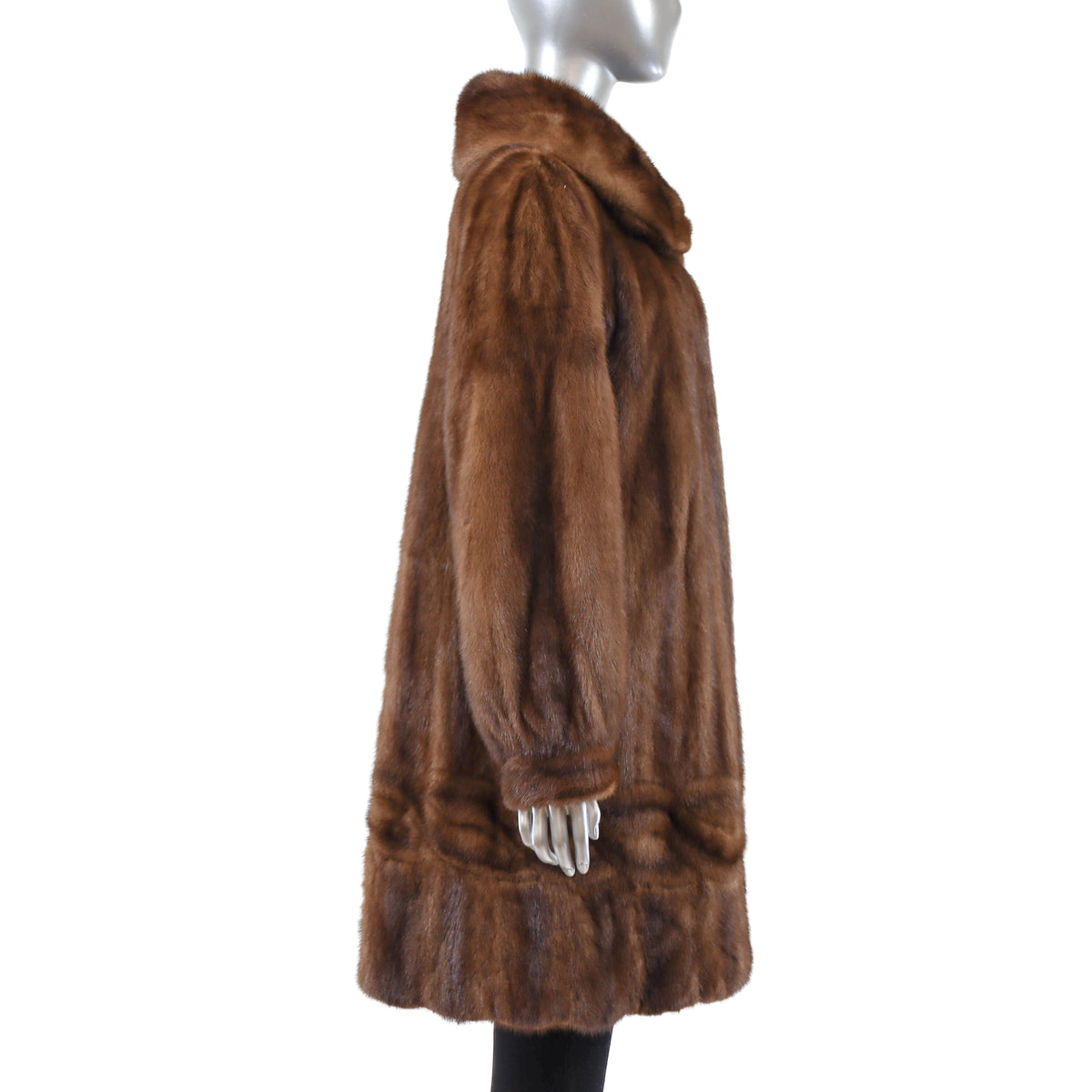 Brown Mink Coat- Size M