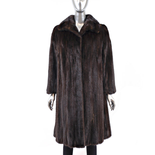 Brown Mink Coat- Size L