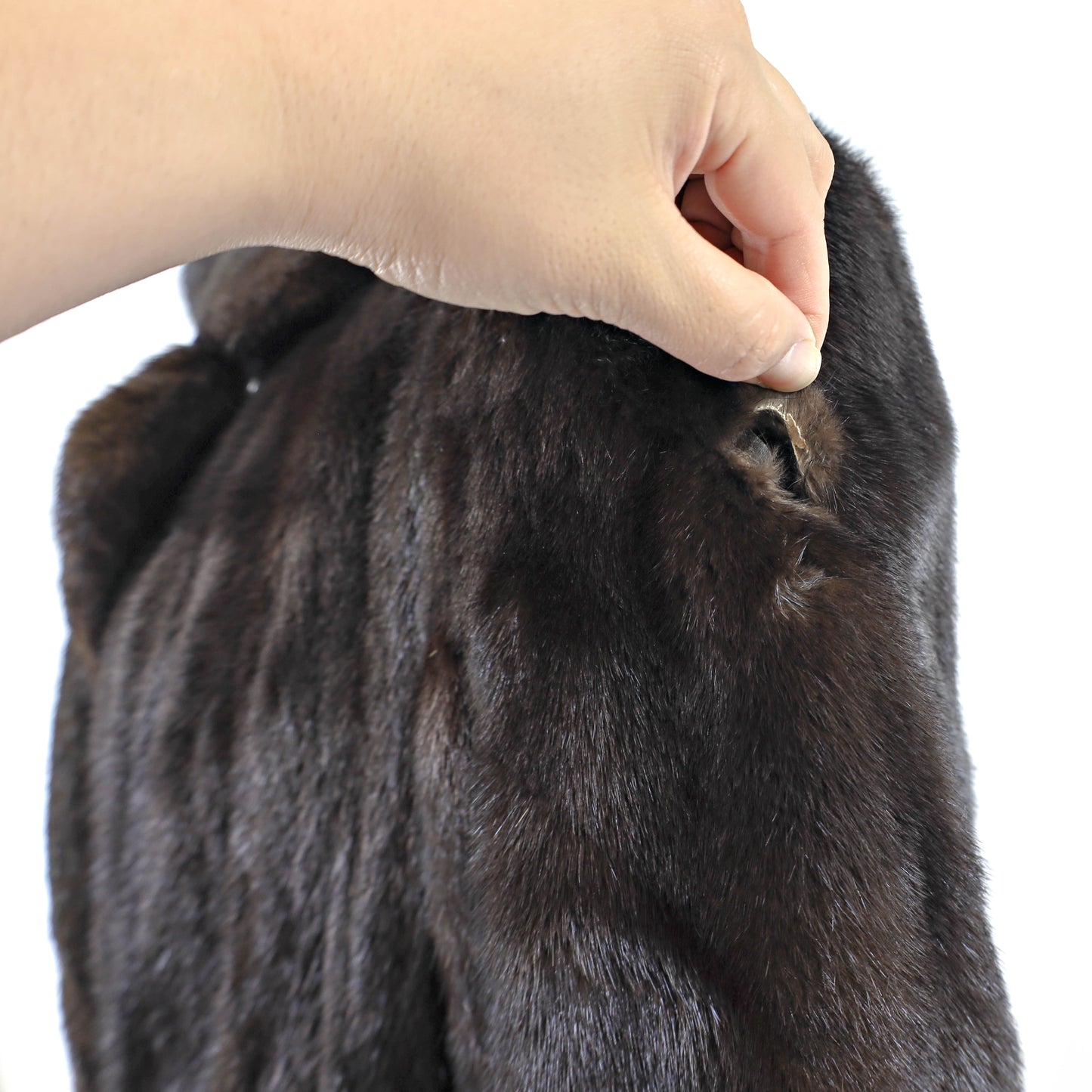 Dark Mahogany Mink Coat- Size L