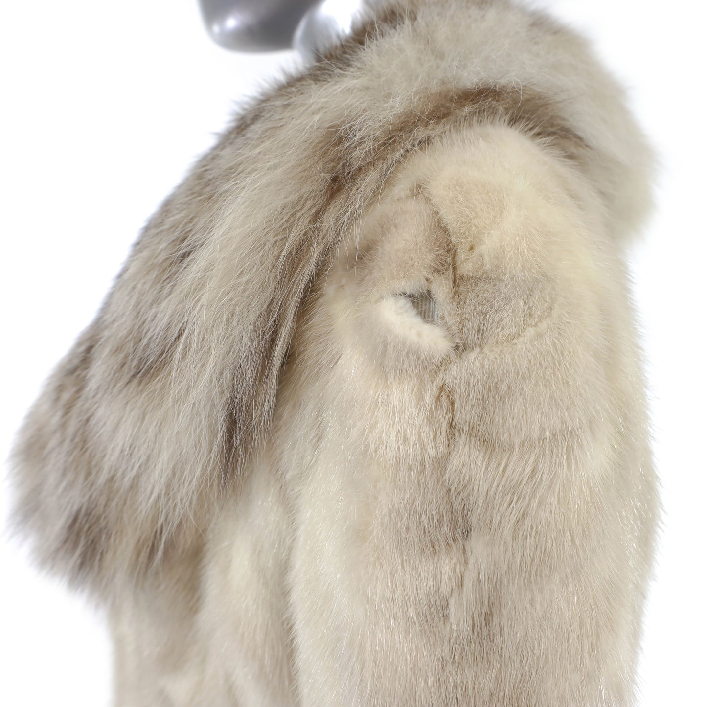 Section Mink Coat with Lynx Trim- Size S