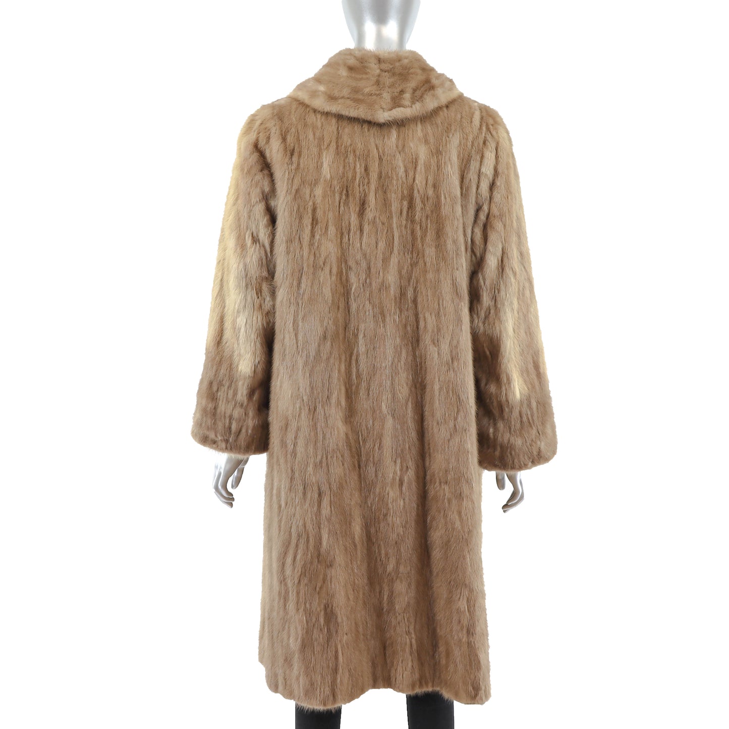 Light Brown Section Mink Coat- Size L
