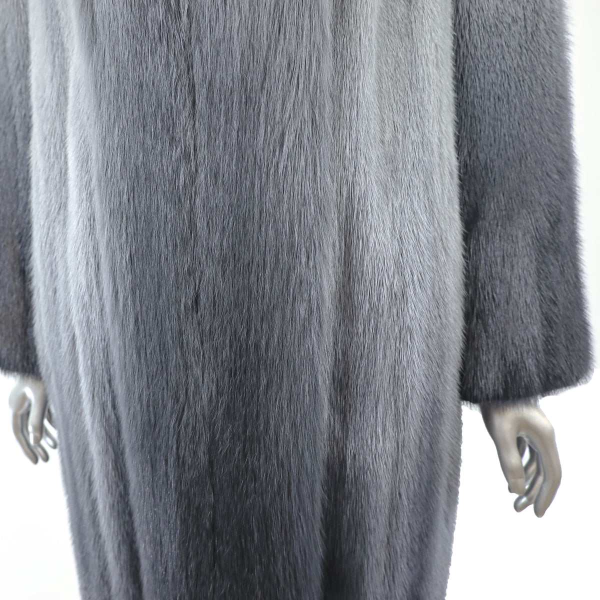 Ombre Mink Coat with Fox Tuxedo- Size L
