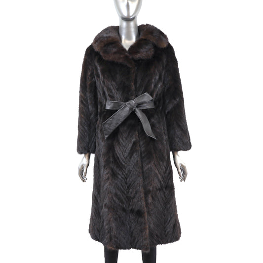 Dark Brown Mink Coat- Size M