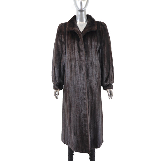 Dark Brown Mink Coat- Size L