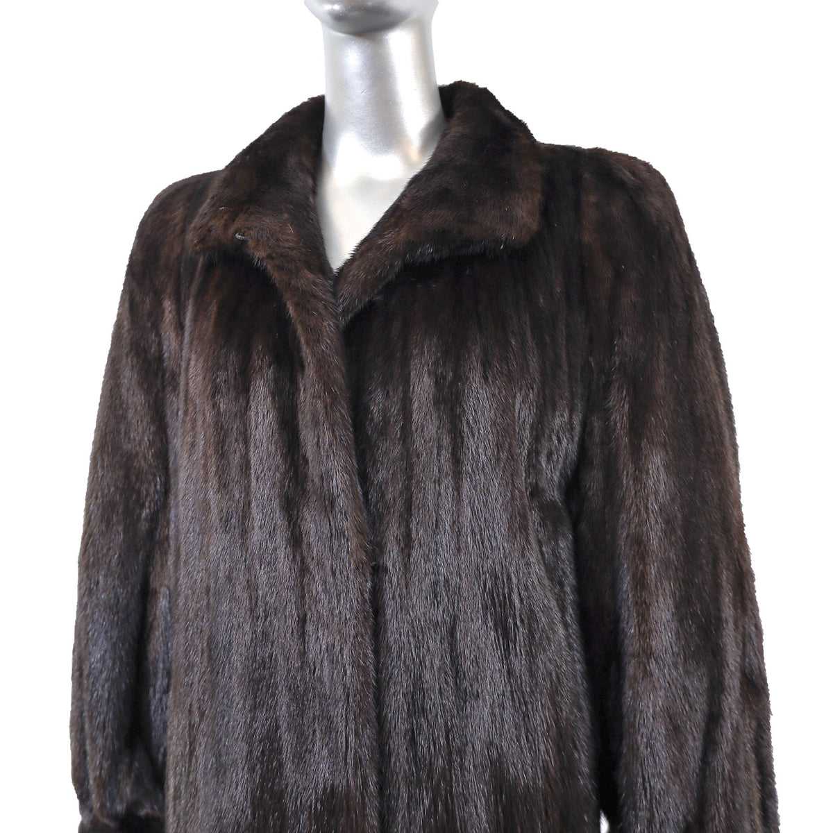 Dark Brown Mink Coat- Size L