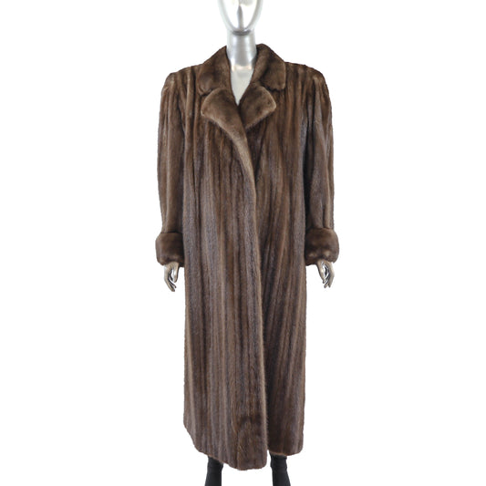 Brown Mink Coat- Size XL