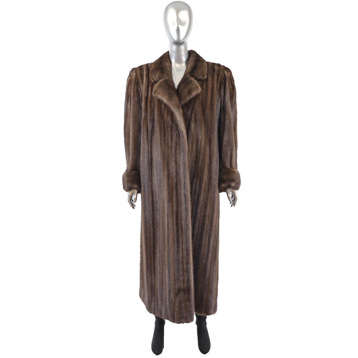 Brown Mink Coat- Size XL