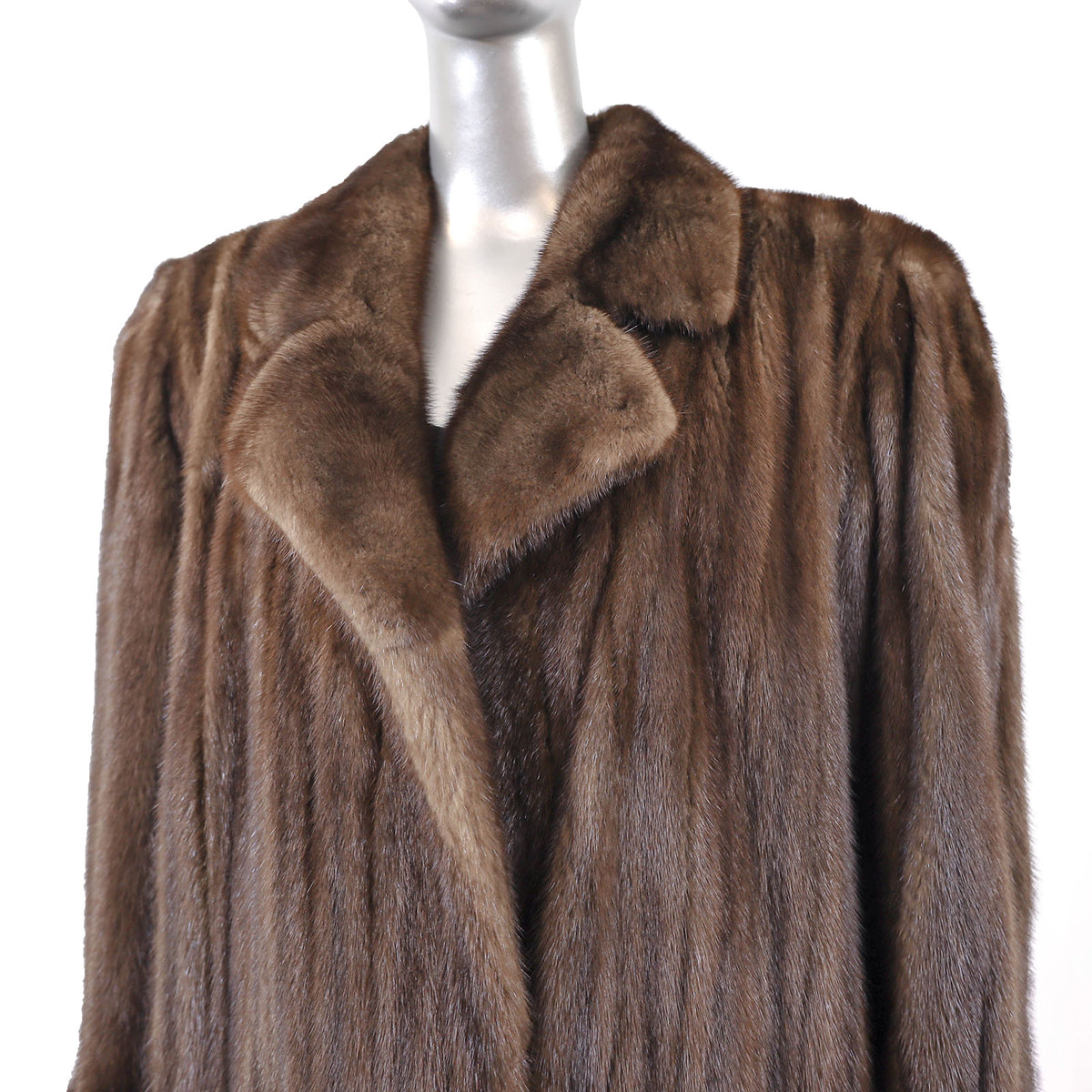 Brown Mink Coat- Size XL